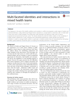 Multi-faceted identities and interactions in mixed health teams
