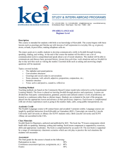 Swahili Language (Beginner )