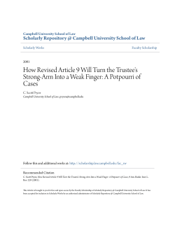 How Revised Article 9 Will Turn the Trustee`s Strong