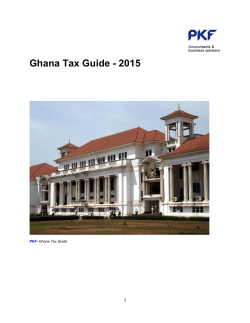 Ghana Tax Guide - 2015 - PKF