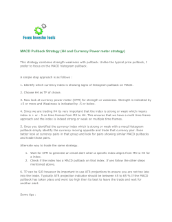 MACD Pullback Strategy (H4 and Currency Power