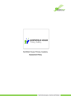Assessment Policy 2016-17 - Northfield House Primary Academy