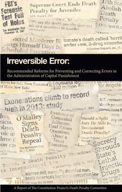 Irreversible Error - The Constitution Project