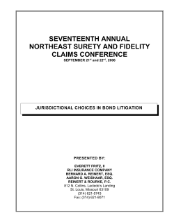 Jurisdictional Choices In Bond Litigation