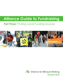 Alliance Guide to Fundraising - Active Transportation Leadership