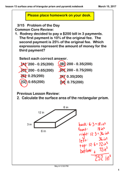 lesson 13 surface area of triangular prism and pyramid.notebook
