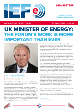 Issue 16 - International Energy Forum