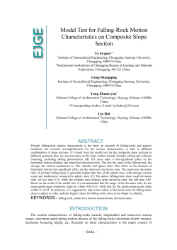 Model Test for Falling-Rock Motion Characteristics on Composite