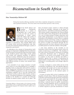 Bicameralism in South Africa