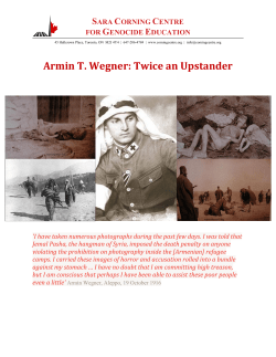 Armin T. Wegner: Twice an Upstander
