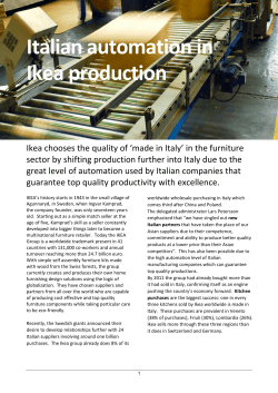 Italian automation in Ikea production