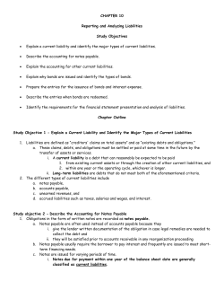 CHAPTER 10 Reporting and Analyzing Liabilities