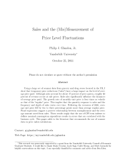 Sales and the (Mis)Measurement of Price Level Fluctuations