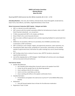 MWEA Lab Practice Committee Meeting Minutes March 20, 2015