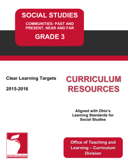 social studies grade 3 - Columbus City Schools