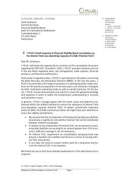 1 PLUS i - Financial Stability Board