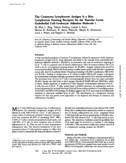 The Cutaneous Lymphocyte Antigen Is a Skirt