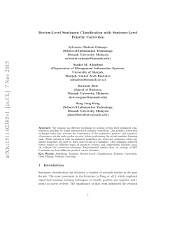 Review-Level Sentiment Classification with Sentence