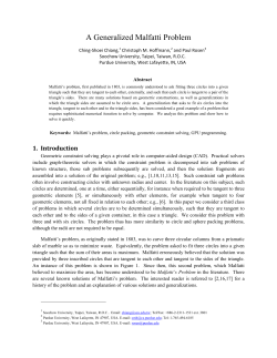 A Generalized Malfatti Problem