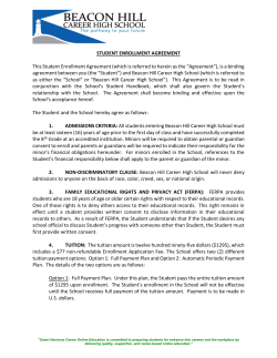 STUDENT ENROLLMENT AGREEMENT - Smart Horizons | Career