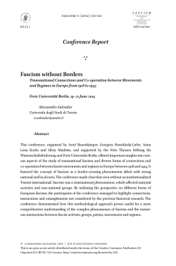 Conference Report Fascism without Borders