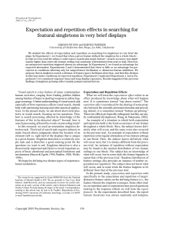 Expectation and repetition effects in searching for featural singletons