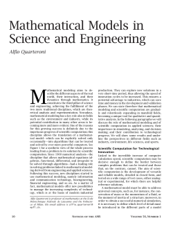 Mathematical Models in Science and Engineering