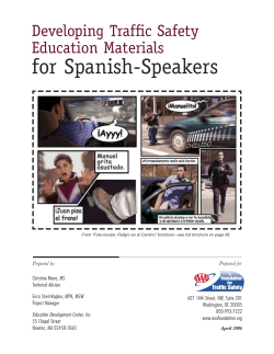 Creating Traffic Safety Educational Materials for Spanish