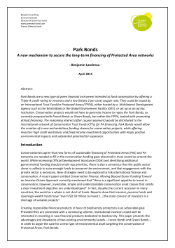 Park Bonds - Geneva Summit on Sustainable Finance