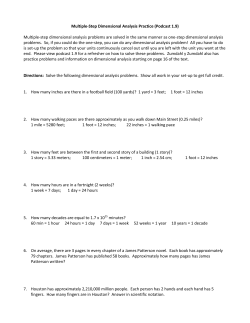 Multiple-Step Dimensional Analysis