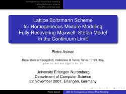 Lattice Boltzmann Scheme for Homogeneous Mixture Modeling
