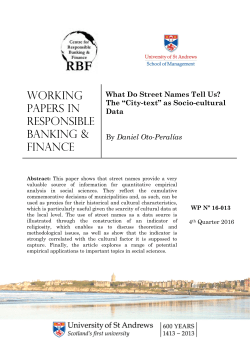 What do street names tell us?