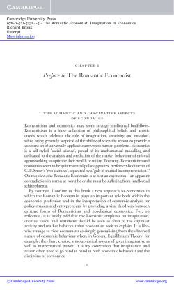 Preface to The Romantic Economist - Beck-Shop