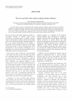 The rise and fall of the salitre (sodium nitrate) industry