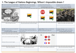 1: The League of Nations Beginnings, Wilson`s