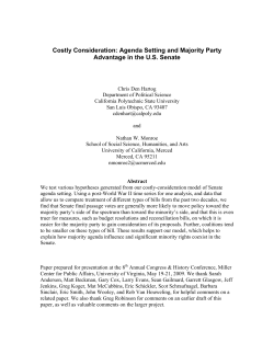 Costly Consideration: Agenda Setting and Majority Party Advantage
