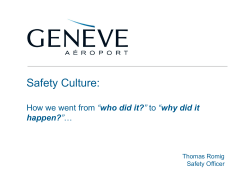 Safety Culture: Facts, Figures and Indicators