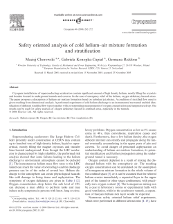 Safety oriented analysis of cold helium&ndash;air mixture