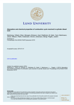 Absorption and chemical properties of combustion