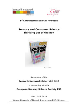 Se ensory Thi y and nking Cons g out o sumer of the Scien Box nce