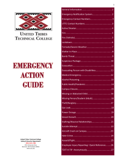 Emergency Action Guide - United Tribes Technical College