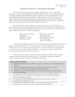 Fraternity/Sorority Assessment Program