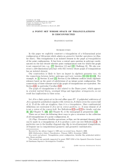 A POINT SET WHOSE SPACE OF TRIANGULATIONS IS