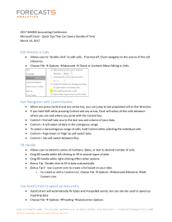 Fast Navigation with Control button