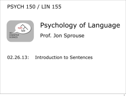 Psychology of Language