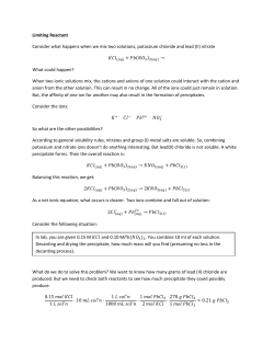 Limiting Reactant Consider what happens when we mix two