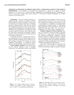 Oxidative Alteration of Ferrous Smectites: A - USRA
