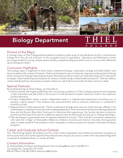 Biology - Thiel College