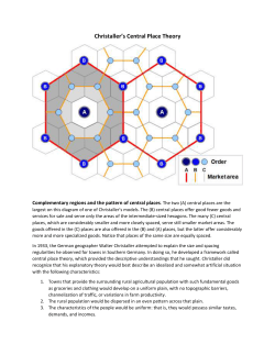 Christaller`s Central Place Theory