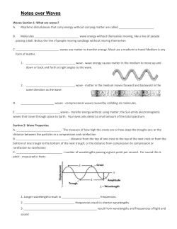 Notes over Waves